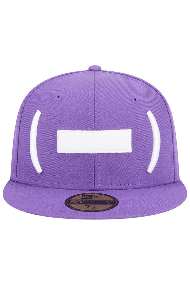 Men's New Era Purple Winston-Salem Dash Theme Nights Hyphen  59FIFTY Fitted Hat, Alternate, color, Purple