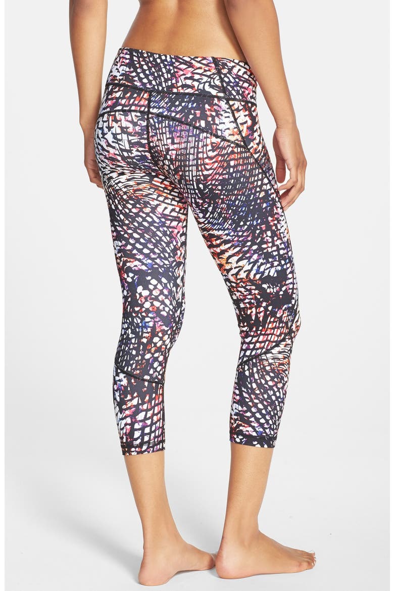 'Live In - Inspire' Slim Fit Capris, Alternate, color, BLACK ORBIT