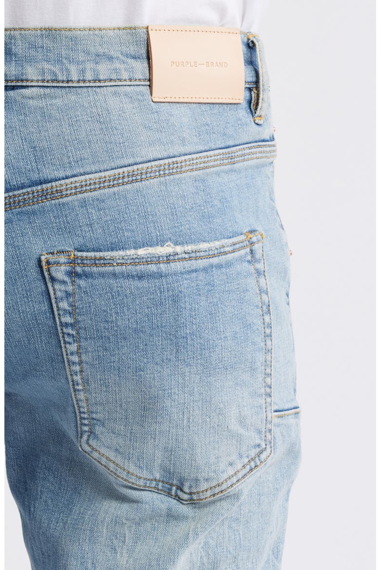 Ripped Knee Blowout Slim Jeans, Alternate, color, LIGHT INDIGO BLOWOUT