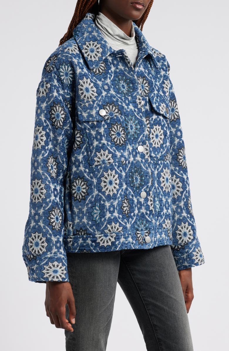 Treasure & Bond Tapestry Jacquard Trucker Jacket, Alternate, color, 