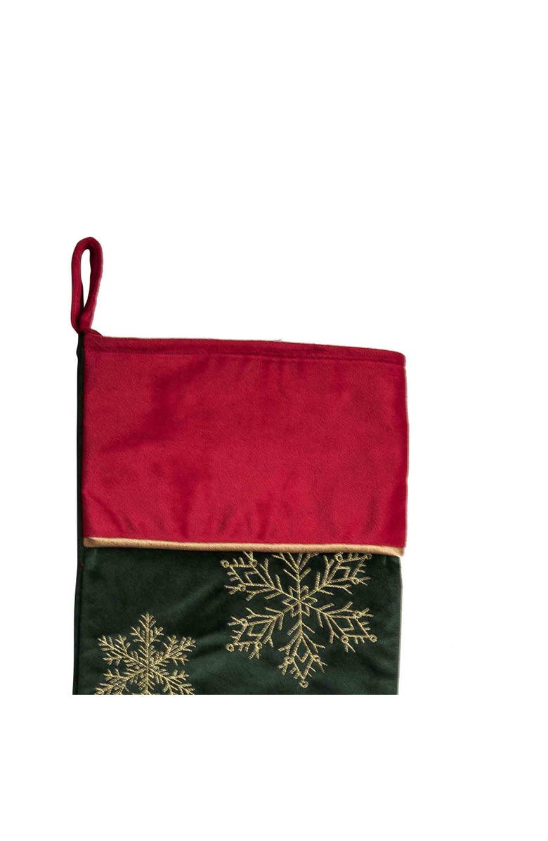 C&F Home Peace Snowflake Stocking, Alternate, color, Green