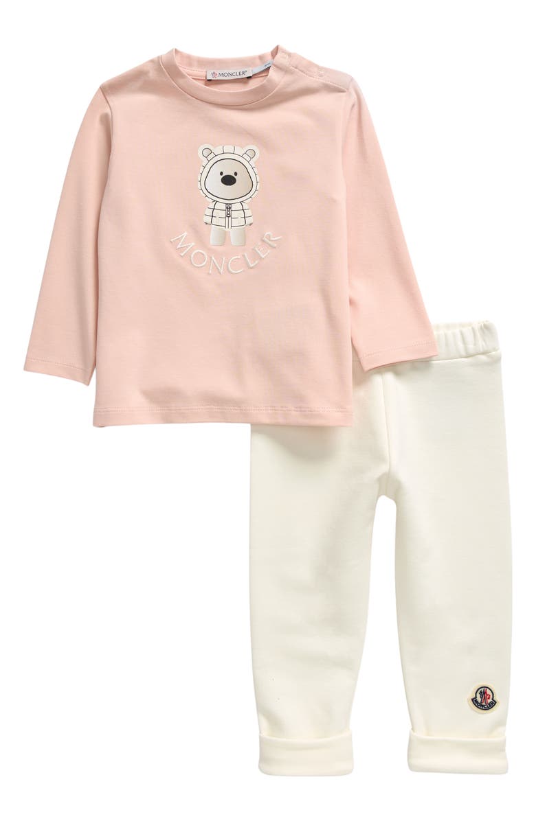 Moncler Kids' Long Sleeve Graphic T-Shirt & Leggings Set, Main, color, 