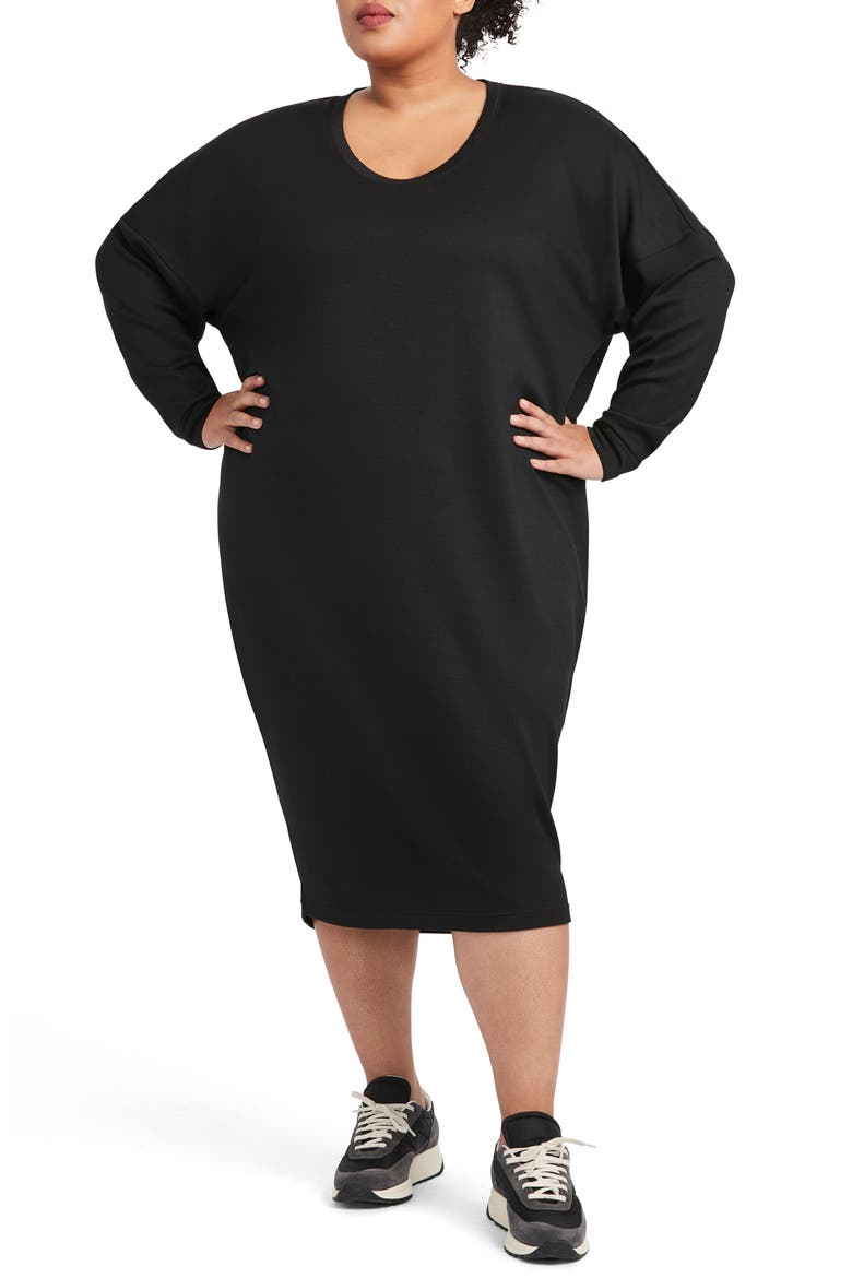 Sandra Long Sleeve Dress, Main, color, BLACK