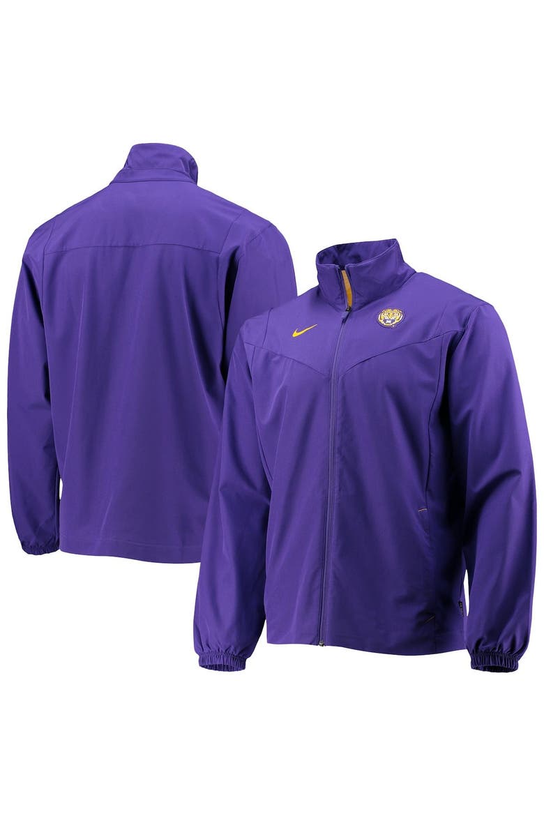 Men's Nike Purple LSU Tigers 2021 Sideline Full-Zip Jacket, Main, color, PURPLE
