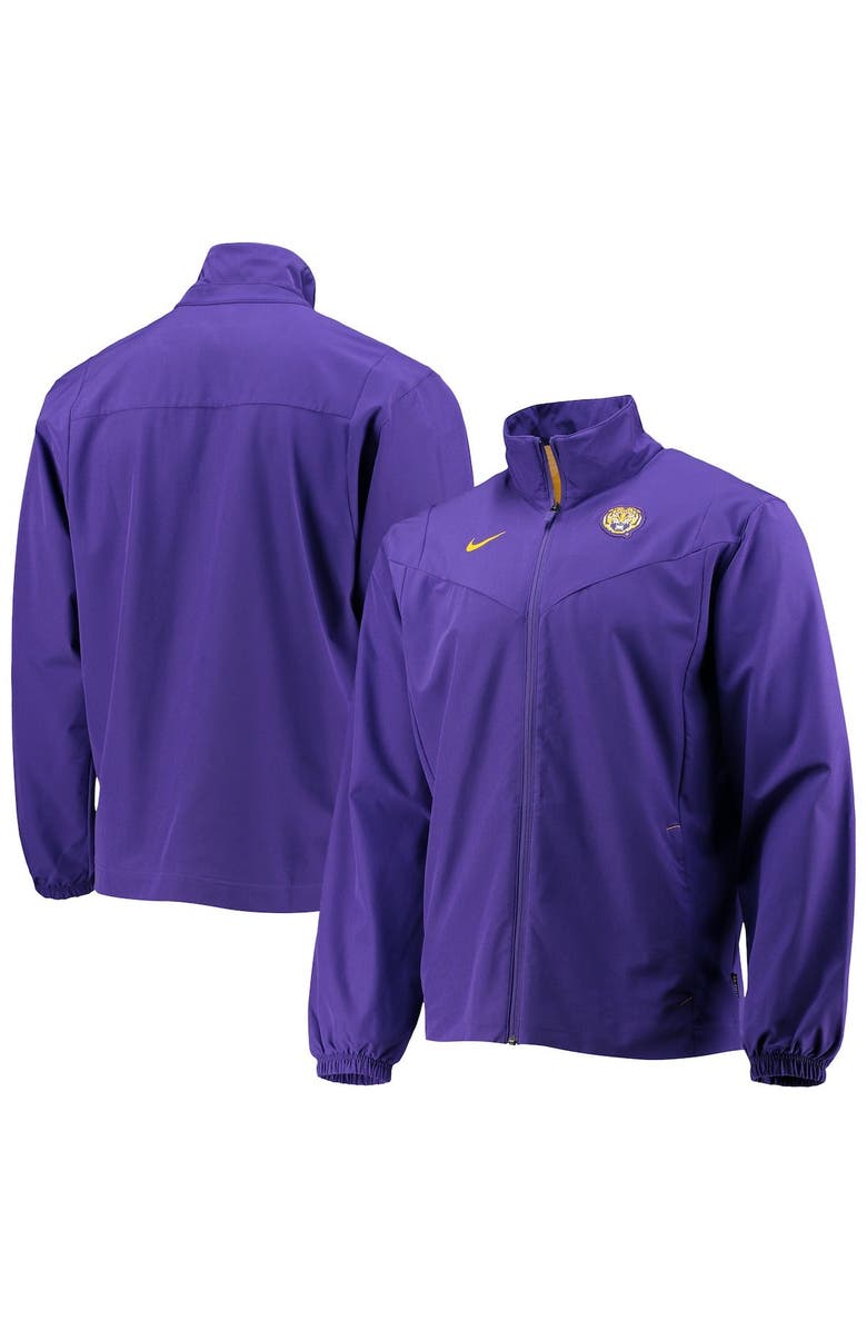 Nike Men's Nike Purple LSU Tigers 2021 Sideline Full-Zip Jacket, Main, color,