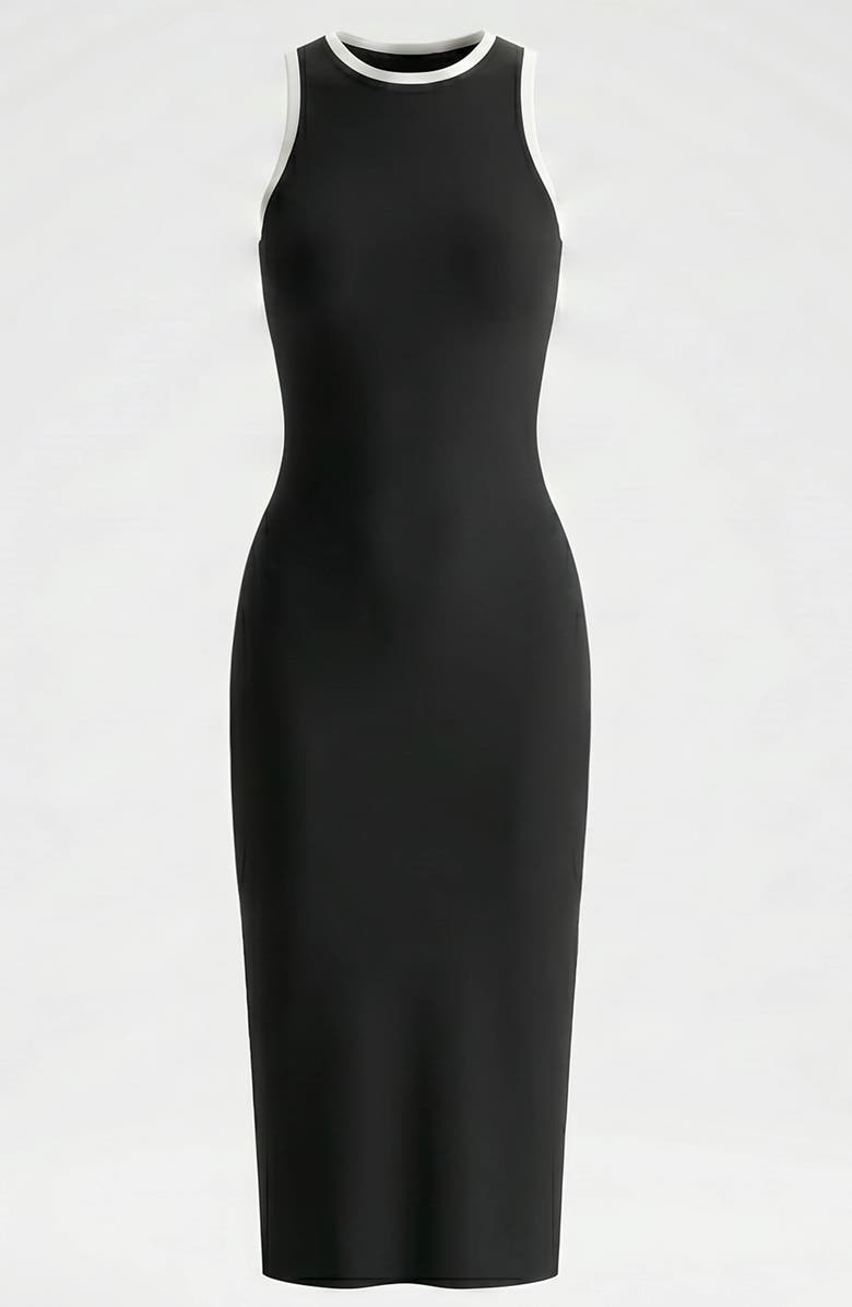 BRUNNA.CO The Ola Second-Skin Bodycon Midi Dress, Main, color, Black