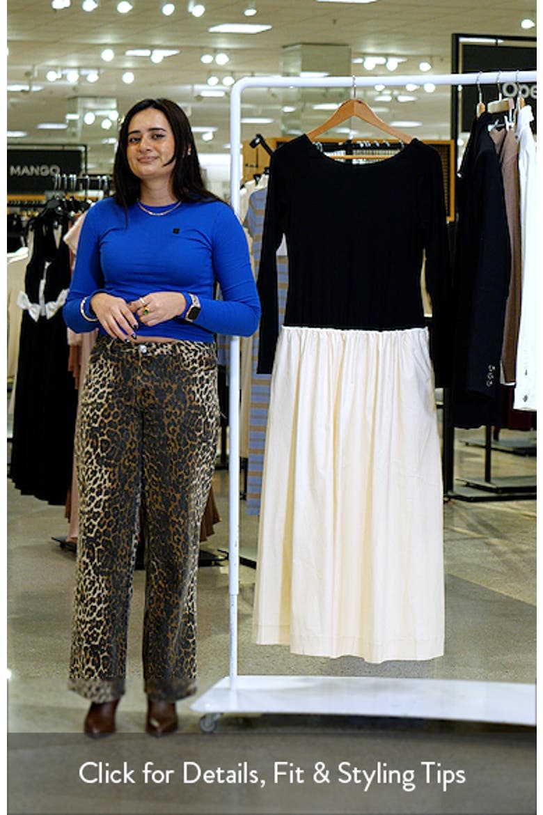 Abel Long Sleeve Mixed Media Maxi Dress video