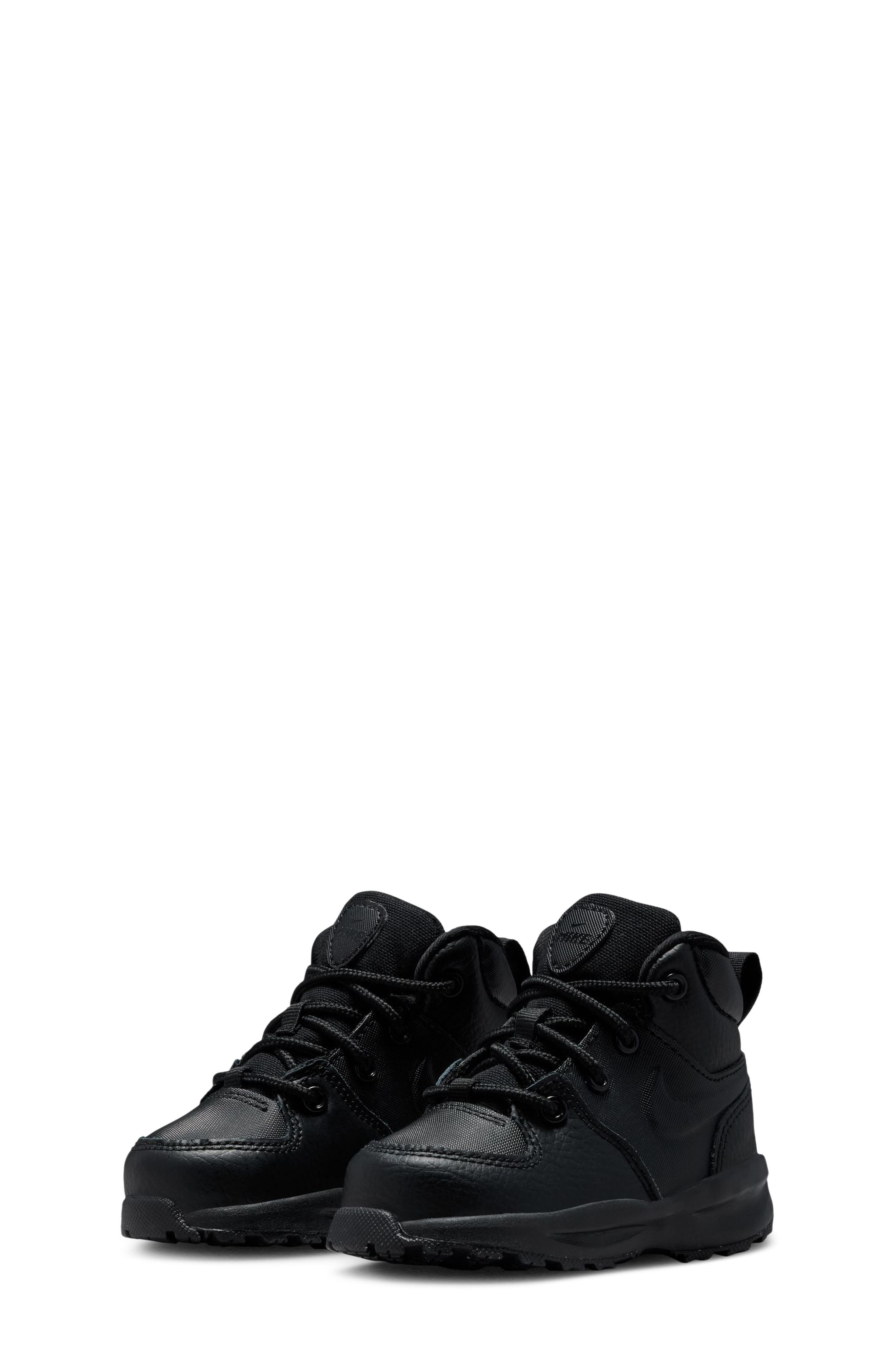 Kids' Manoa 17 Leather Boot, Alternate, color, 001 BLACK/BLACK