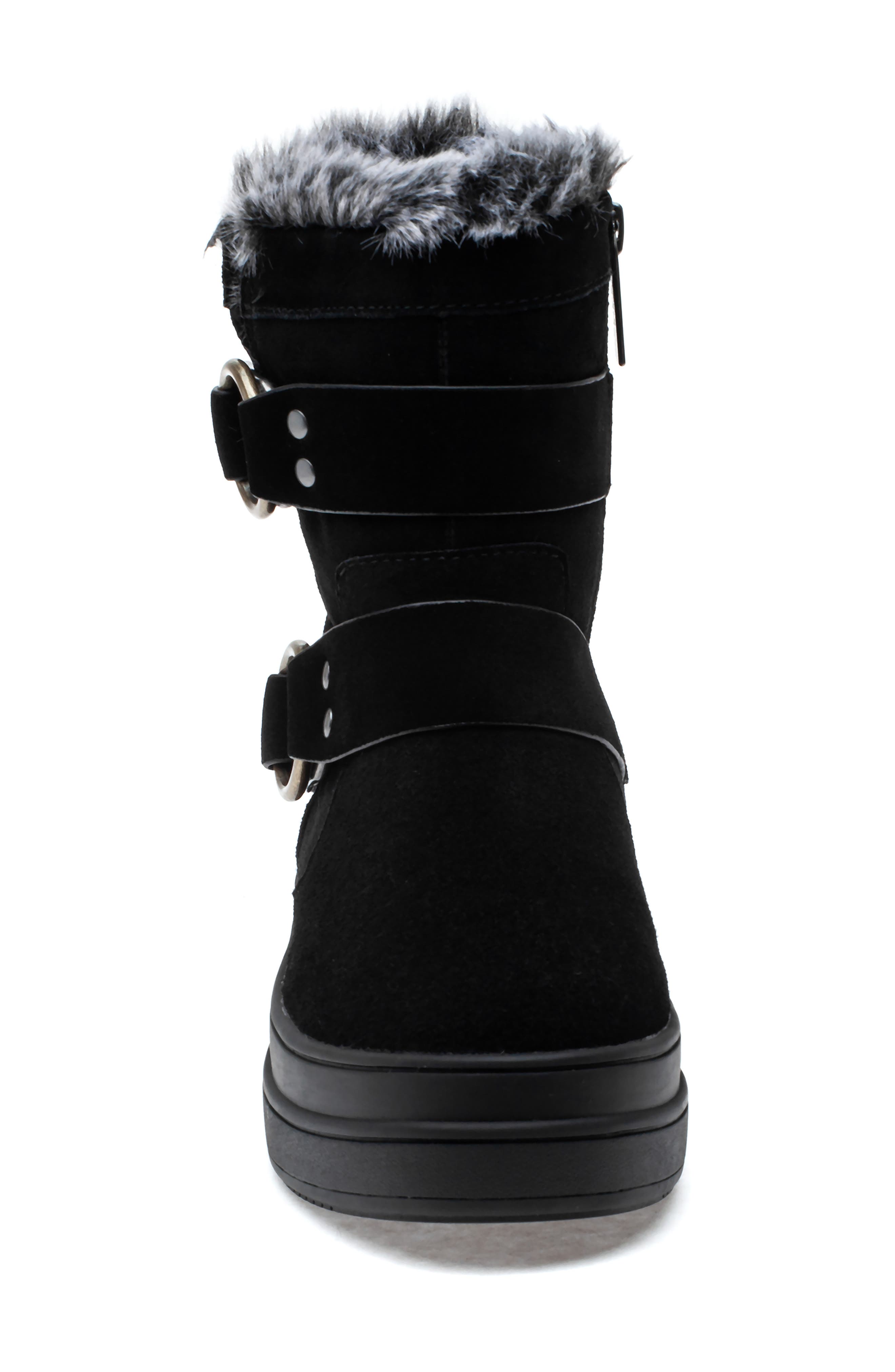 JSlides Nelly Water Resistant Faux Fur Boot, Alternate, color, 