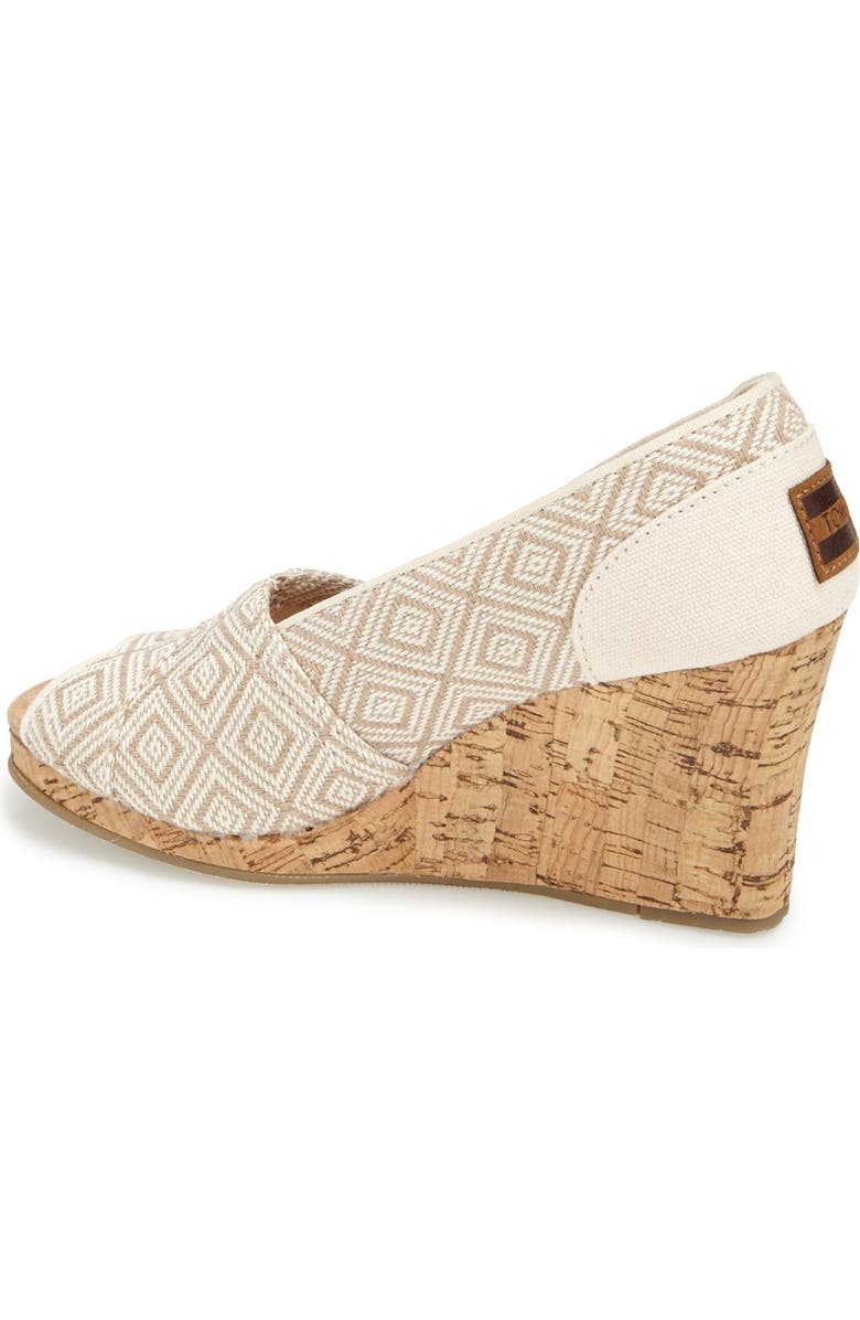 TOMS 'Classic' Woven Wedge Sandal, Alternate, color,