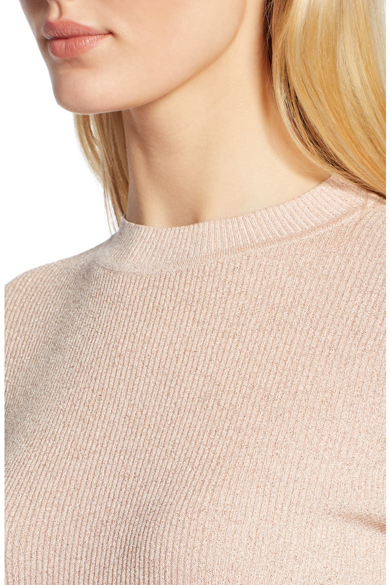 x Atlantic-Pacific Ribbed Shimmer Top, Alternate, color, PINK GLOW