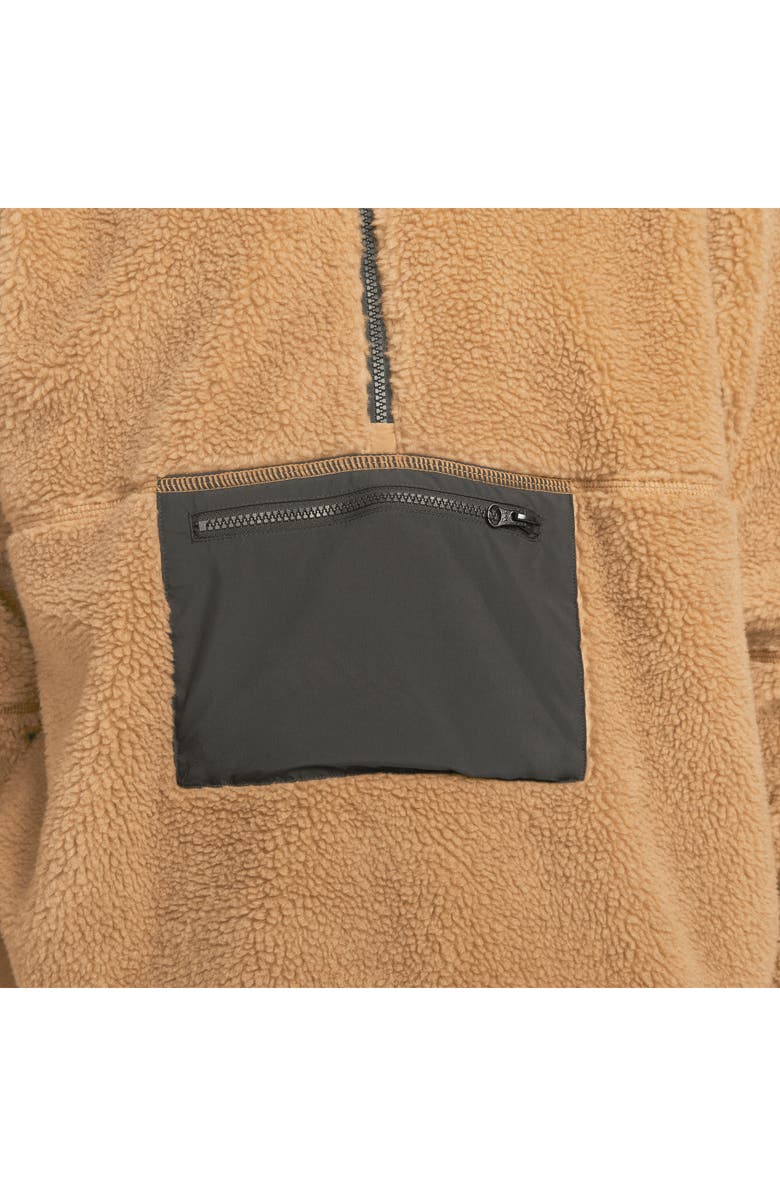 Nike Club Fleece+ Half-Zip Winterized Anorak, Alternate, color, Dark Driftwood/ Black/ Black