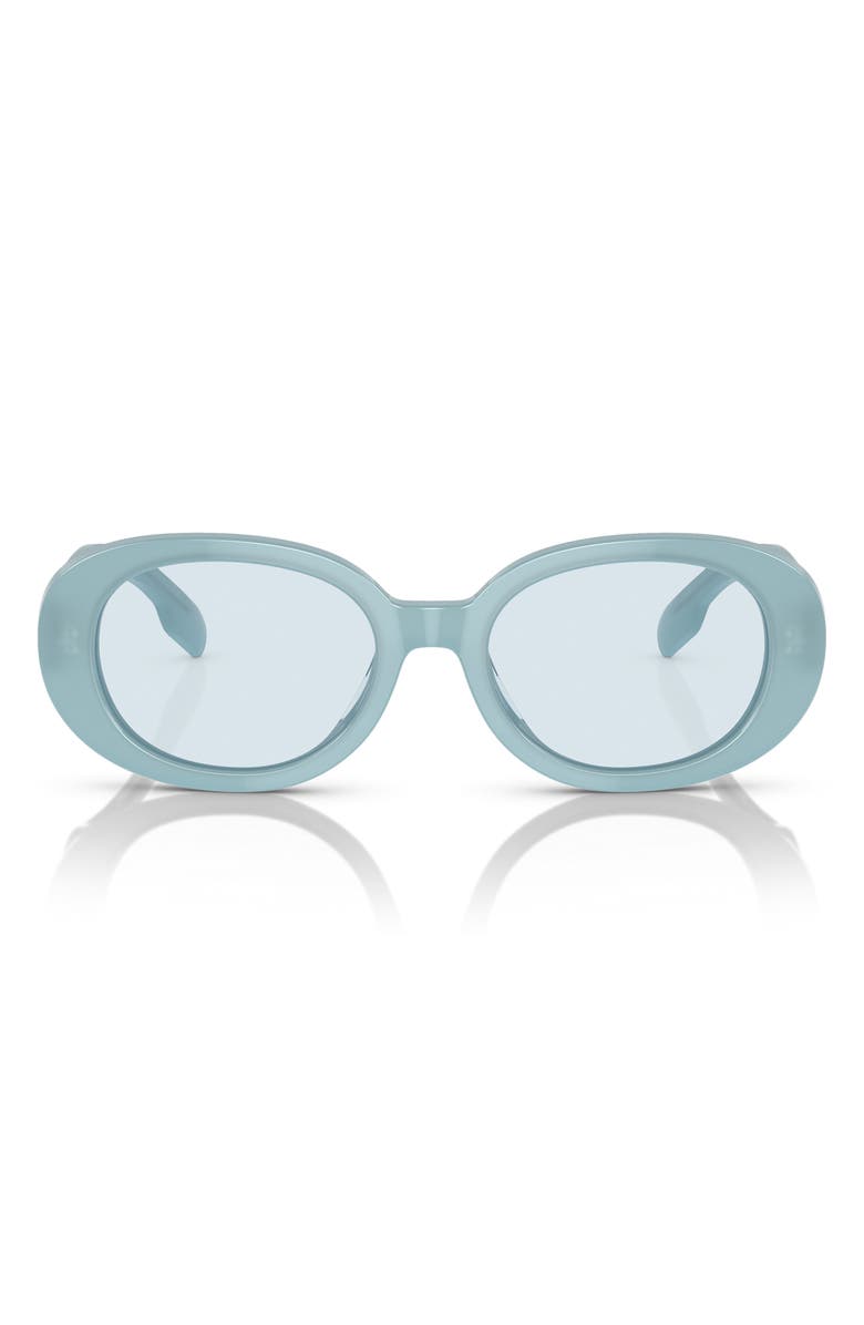 Burberry Kids' 48mm Oval Sunglasses, Main, color, Azure / Light Blue