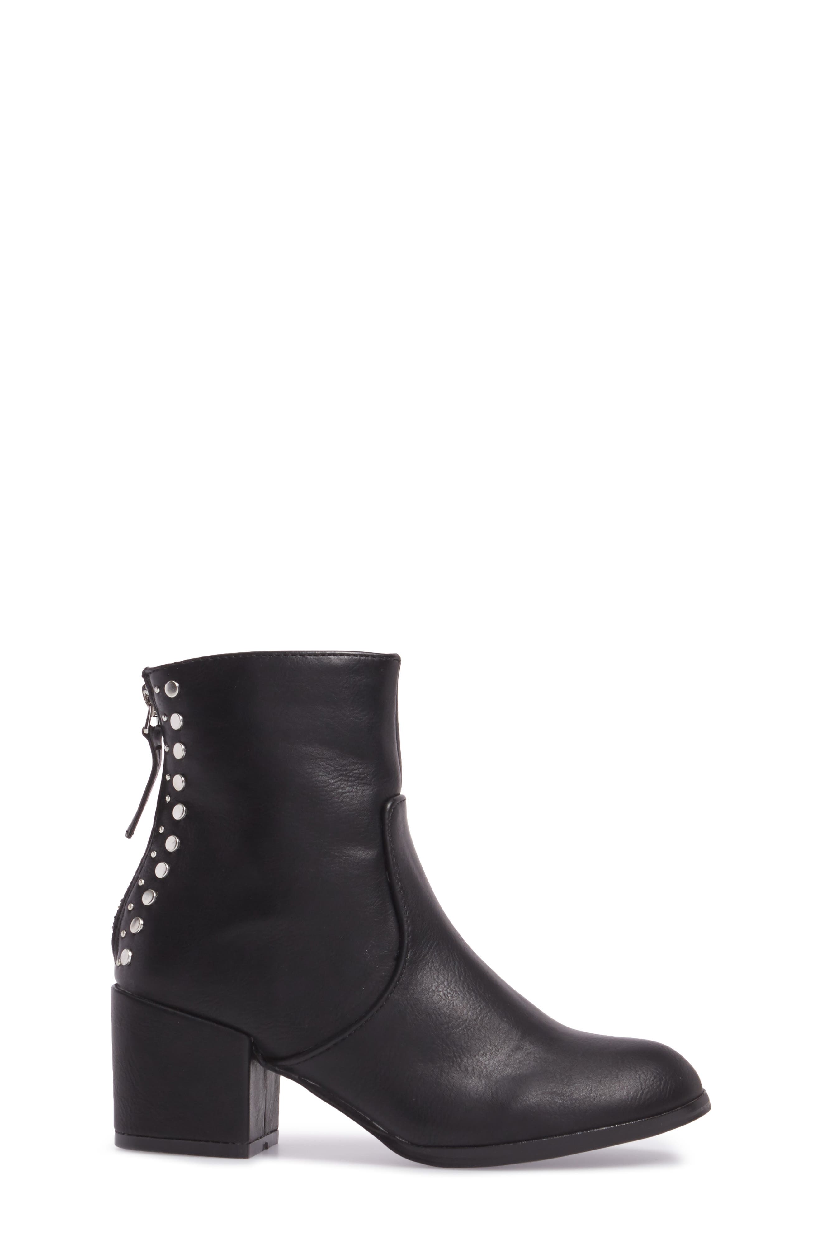 Block Heel Bootie, Alternate, color, BLACK LEATHER
