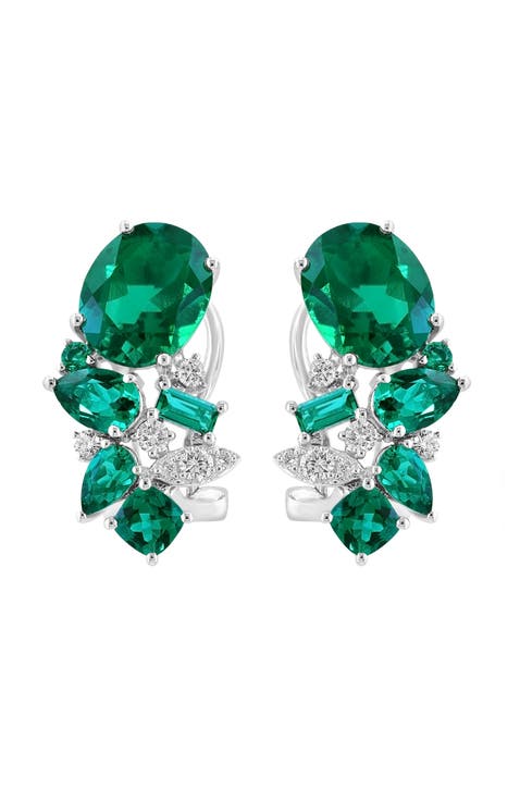 Paraiba Tourmaline Drop Earrings in 14K Yellow Gold