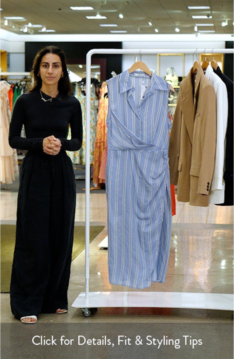 Drape Sleeveless Shirtdress, sales video thumbnail