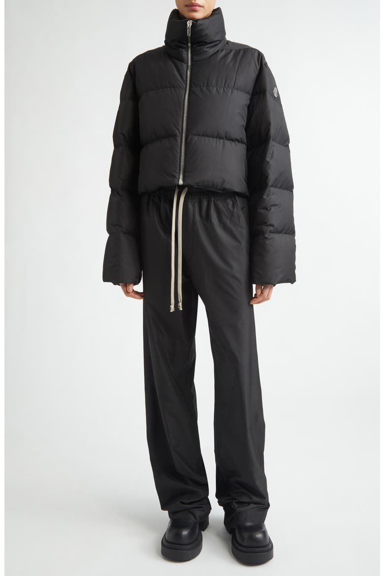 x Rick Owens Cyclopic Crop Down Puffer Jacket, Alternate, color, BLACK