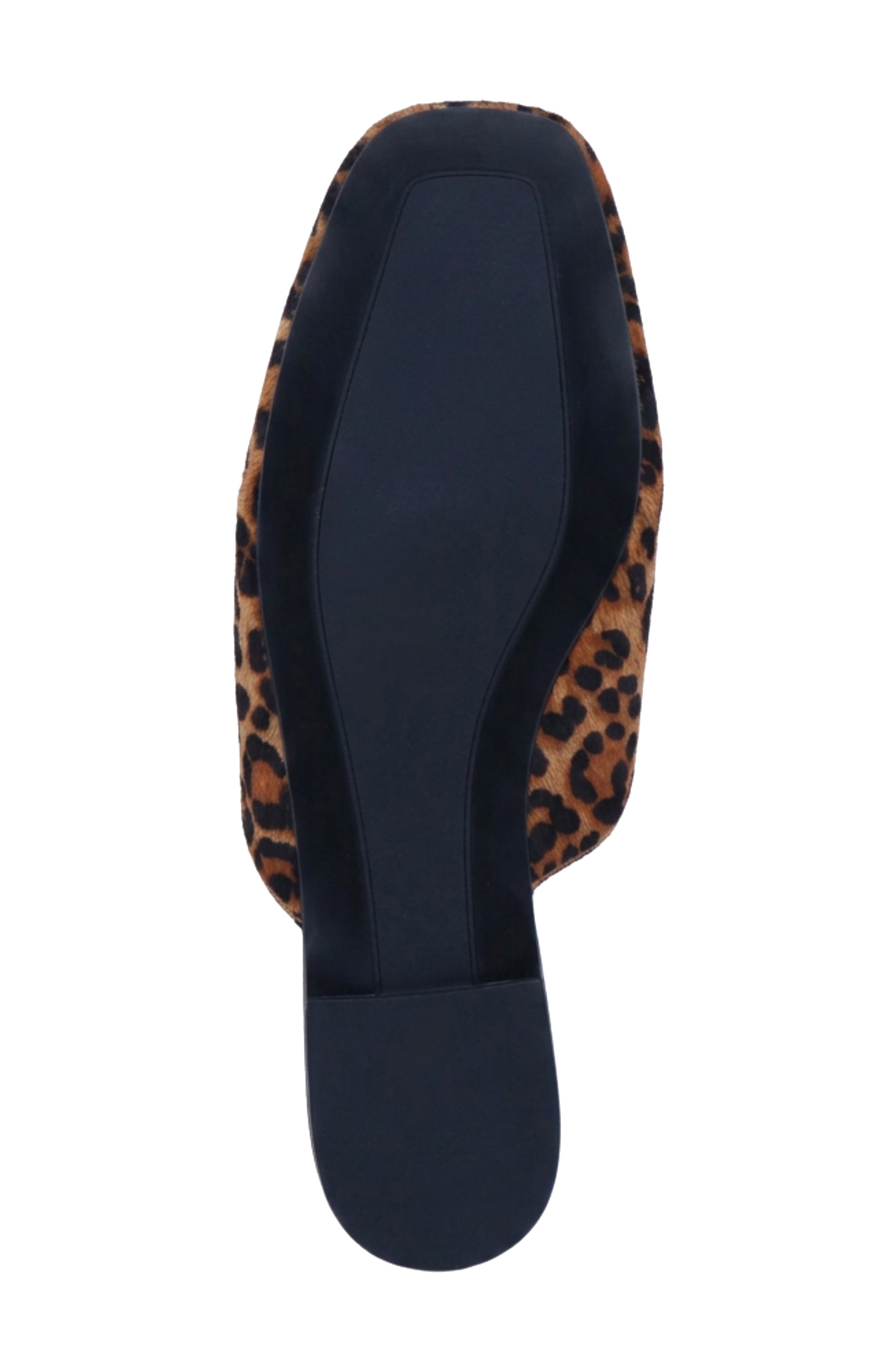 Atlas Faux Fur Flat Mule, Alternate, color, LEOPARD HAIR