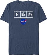 NASA Men's NASA Nerdy Periodic Table  Graphic T-Shirt