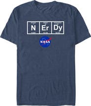 NASA Men's NASA Nerdy Periodic Table  Graphic T-Shirt