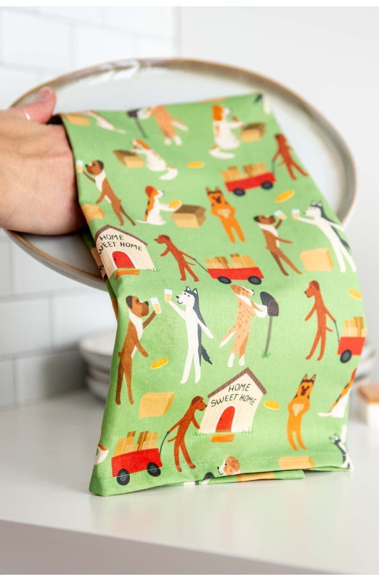 Puppington Dog & Cat Kitchen Towels, Alternate, color, Home Sweet Home