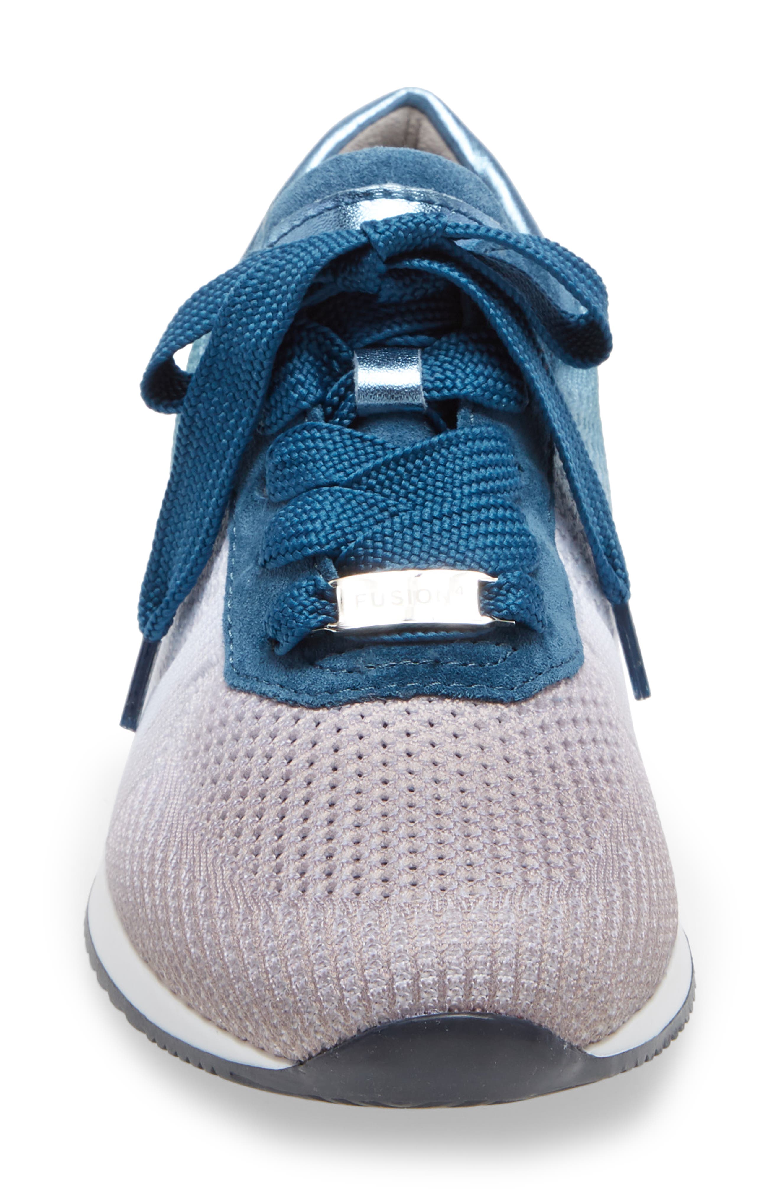 ara Leigh Lace-Up Sneaker, Alternate, color, Atlantis Multi Woven Stretch