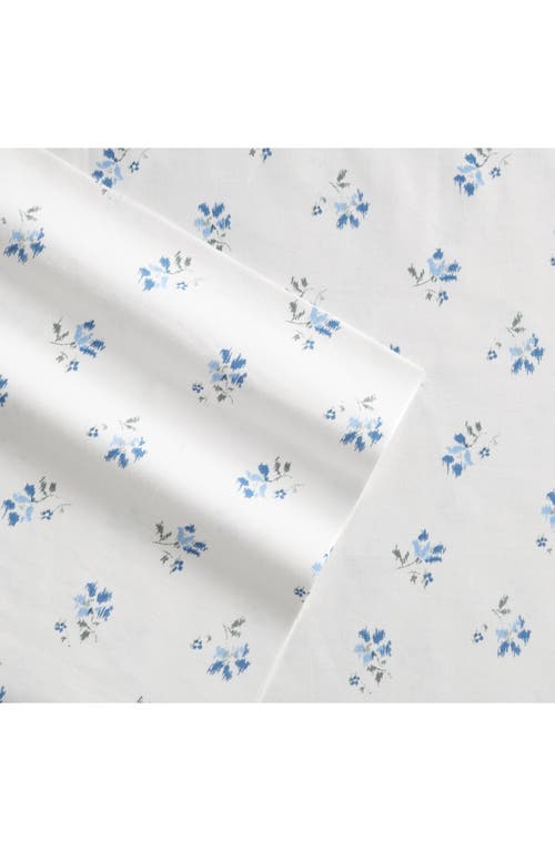 Stone Cottage Sketchy Ditsy 200 Thread Count Cotton Percale Sheet Set In Blue