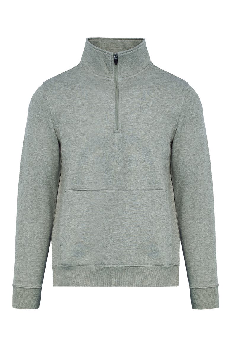 Fleece Quarter Zip Sweatshirt, Alternate, color, MEDIUM HEATHER GRAY