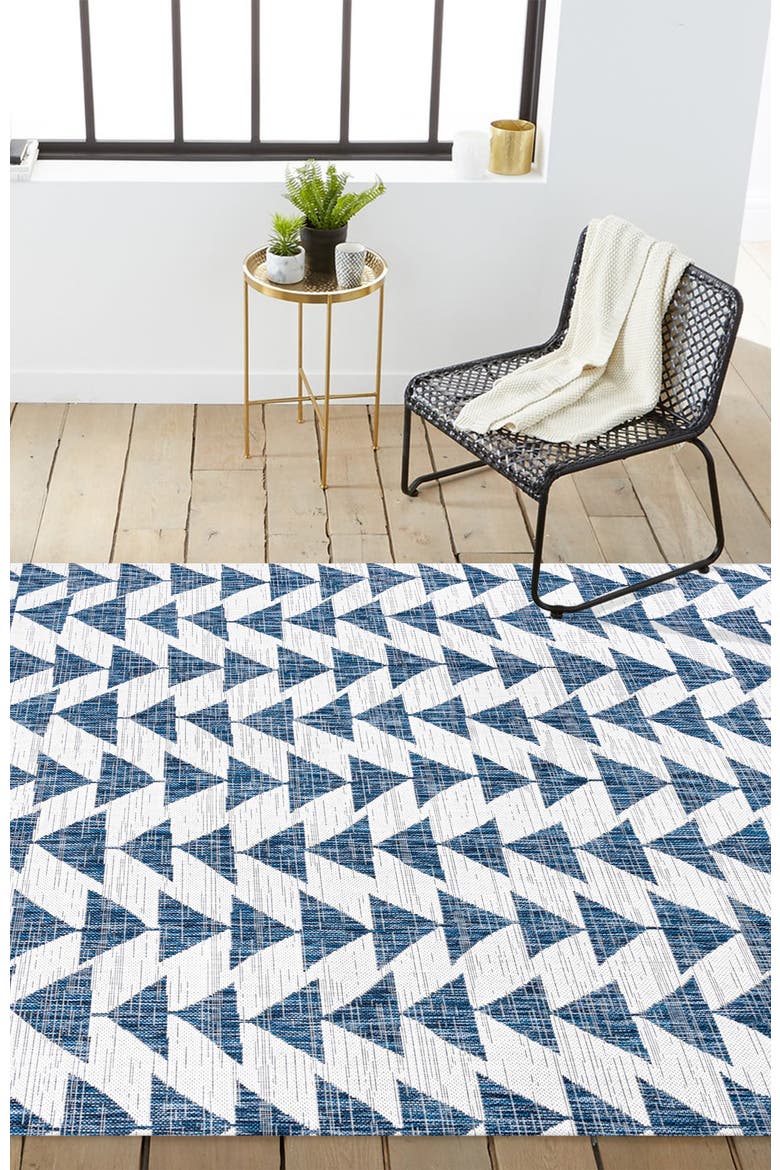 Andratx Modern  Geometric Indoor/Outdoor Area Rug, Alternate, color, Blue/Ivory