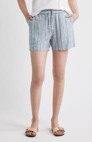 Caslon® Easy Stripe Linen Blend Shorts