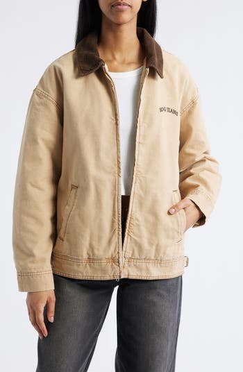 BDG Urban Outfitters Dex Corduroy Collar Canvas Jacket BDG Urban Outfitters Dex Corduroy Collar Canvas Jacket