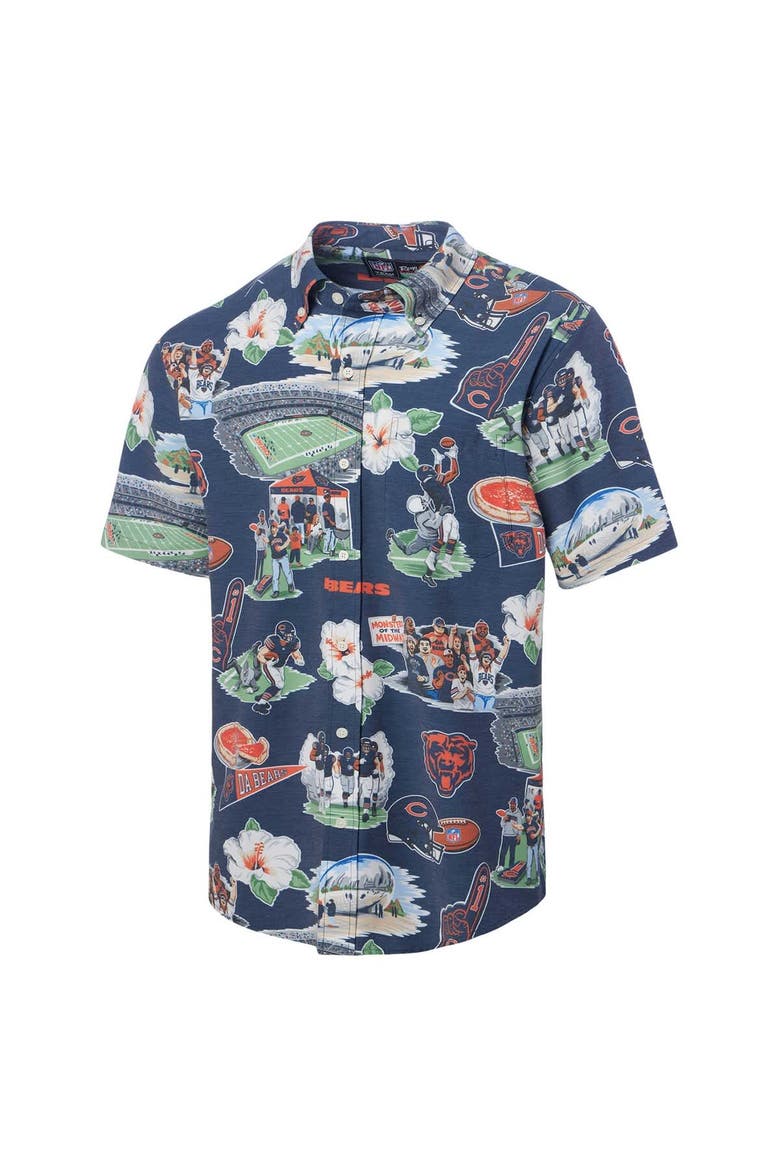 Men's Reyn Spooner Navy Chicago Bears Scenic Button-Down Shirt, Alternate, color, Navy