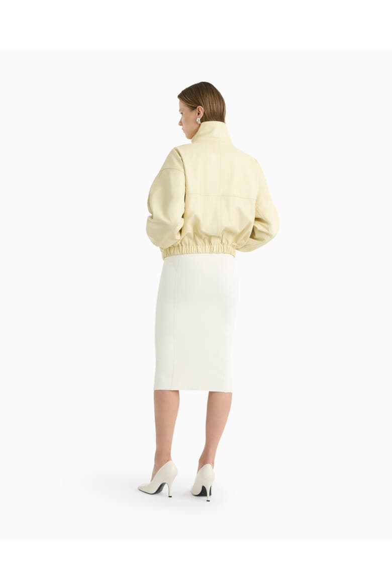Kate leather bomber, Alternate, color, Butter Yellow