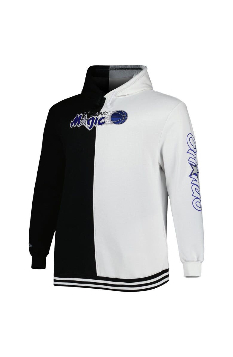 Mitchell & Ness Men's Mitchell & Ness Black/White Orlando Magic Big & Tall Hardwood Classics Split Pullover Hoodie, Alternate, color, Black