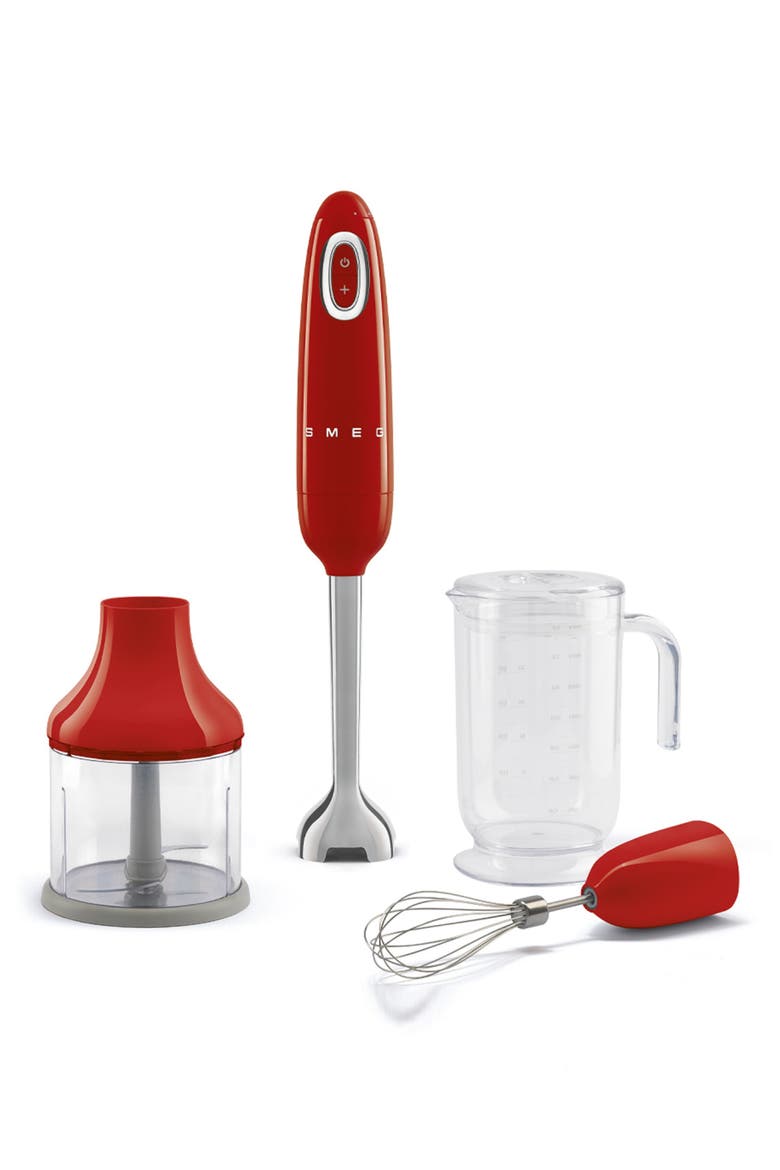 Retro Style Hand Blender Set, Main, color, RED