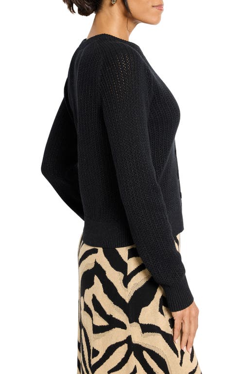 Nic + Zoe Nic+zoe Party Cardy Sparkle Cardigan In Black