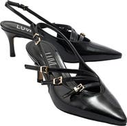 Prologue Shoes Magra Pointed-Toe Slingback Stiletto