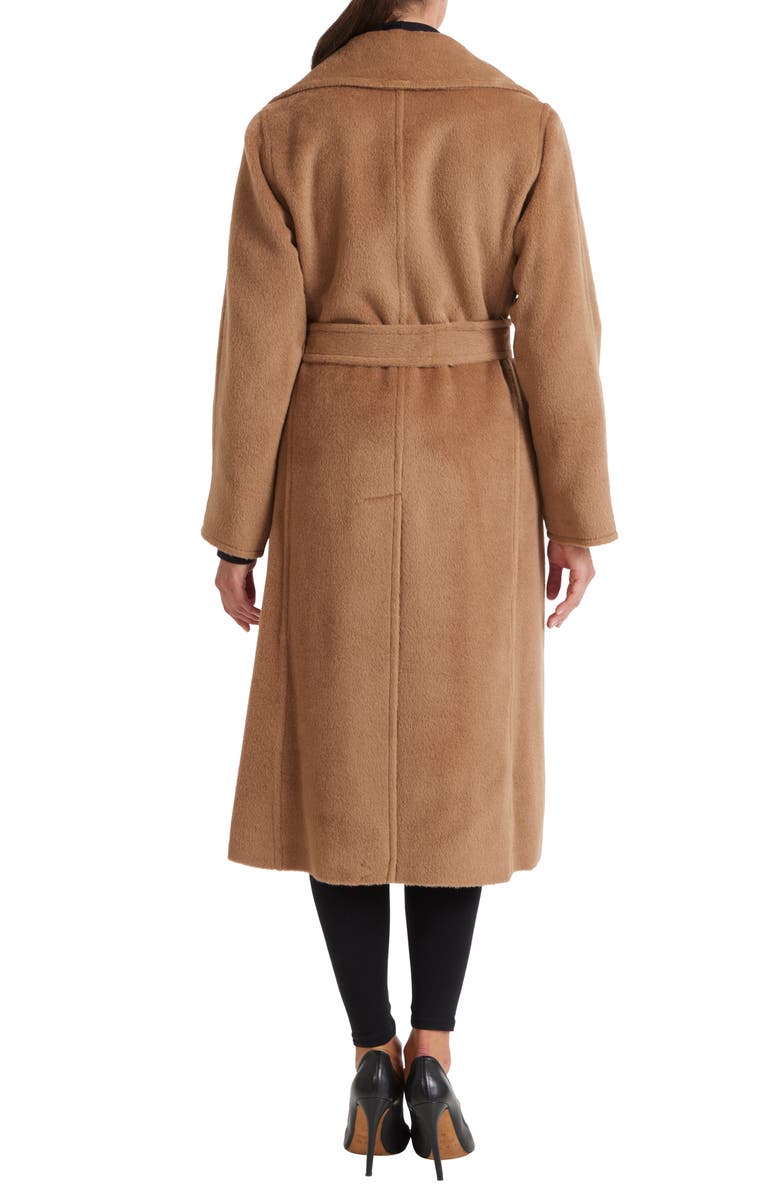 Sofia Cashmere Belted Alpaca & Wool Blend Coat, Alternate, color, Camel