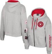 COLOSSEUM Women's Colosseum Gray Nebraska Huskers Alfie Full-Zip Hoodie Jacket