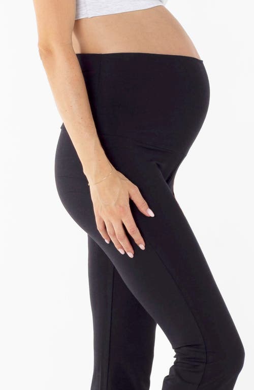 Angel Maternity New Deluxe Flare Black Legging In Black