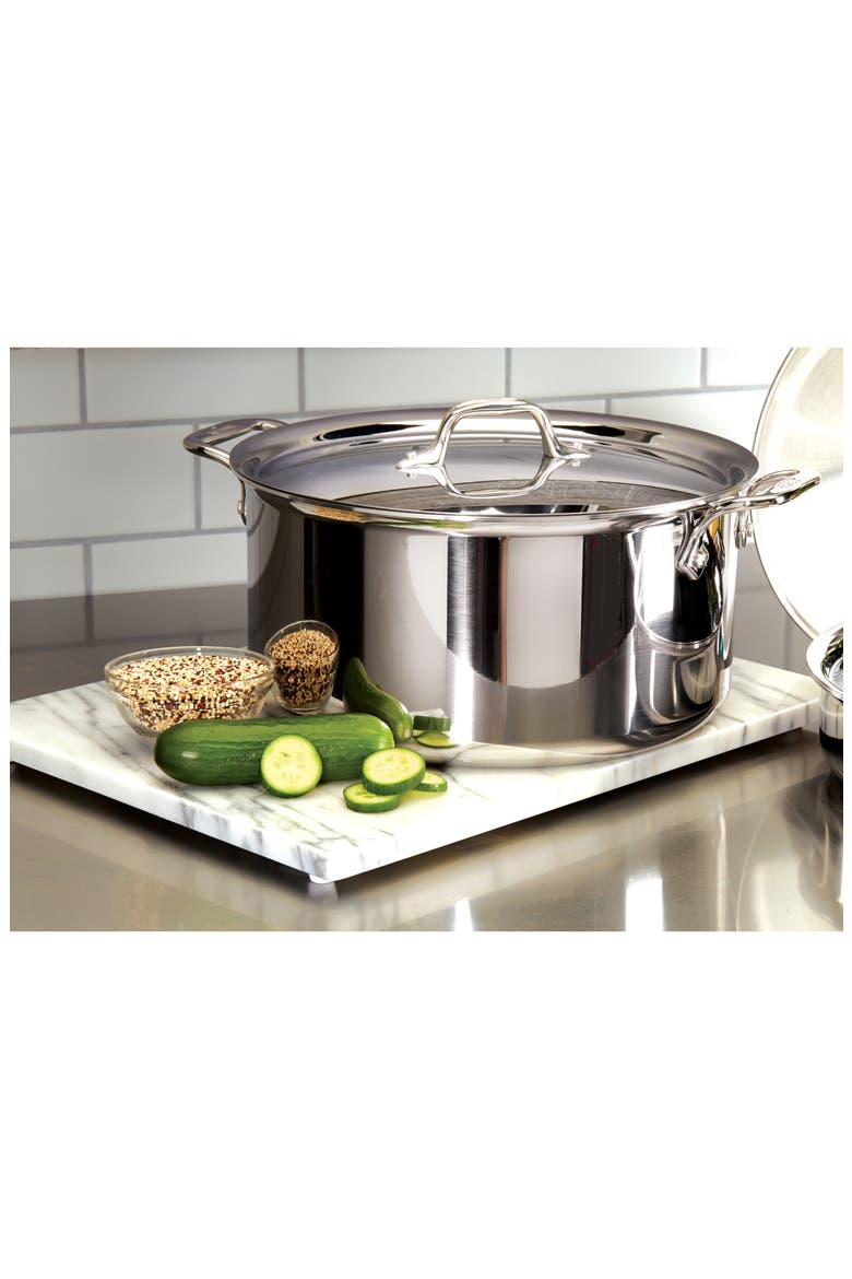 8-Quart Stainless Steel Stockpot, Alternate, color, SILVER