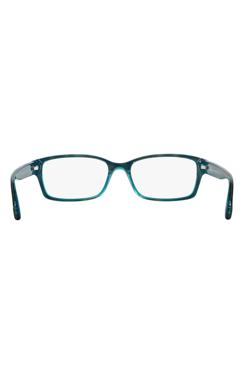 COACH Brooklyn 52mm Rectangular Optical Glasses, Alternate, color, Dark Tortoise