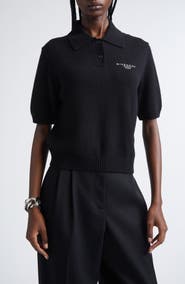 Givenchy Paris 1952 Short Sleeve Wool & Cashmere Polo