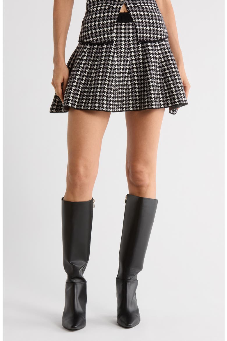 Hannah Miniskirt, Main, color, BLACK/ COZY HEATHER/ EGRET