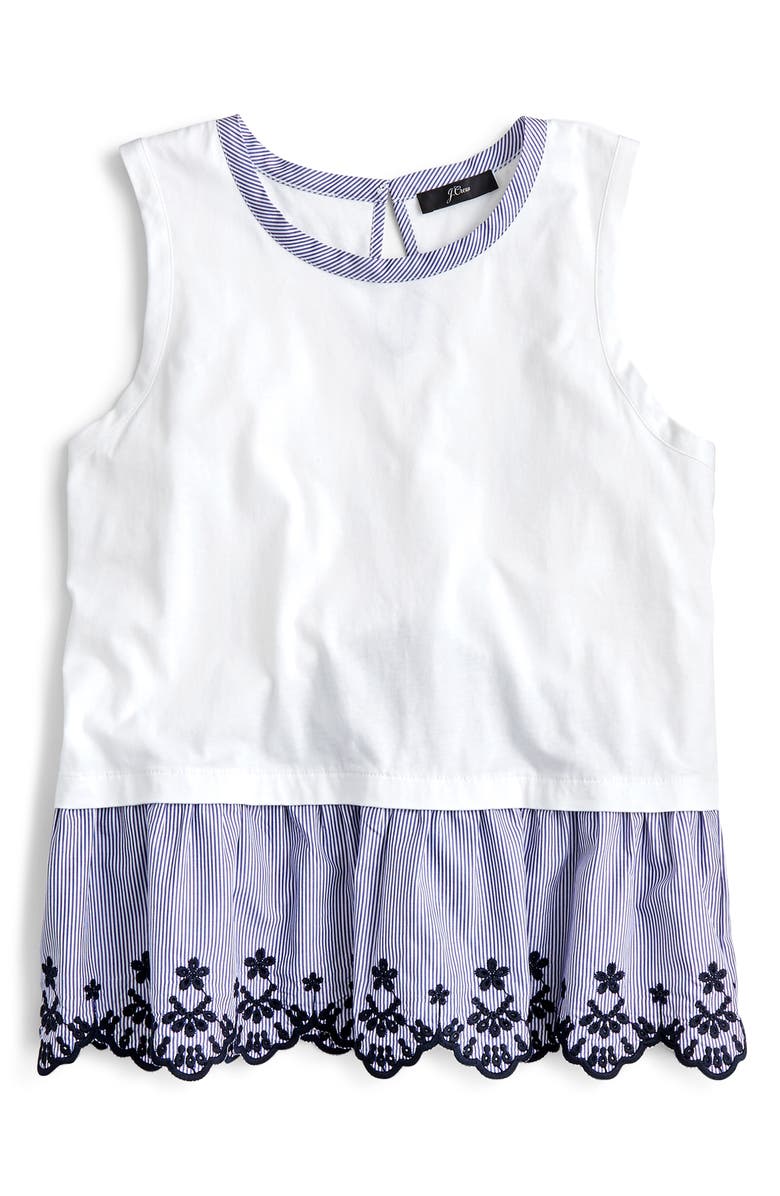 J.Crew Peplum Tulip Back Tank Top, Alternate, color,