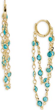 SAACHI Crystal Cascade Hoop Earrings