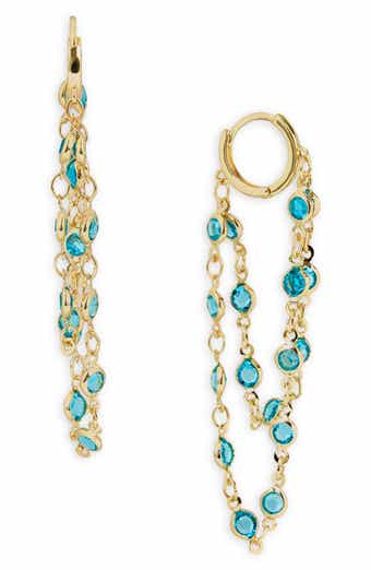 Crystal Cascade Hoop Earrings