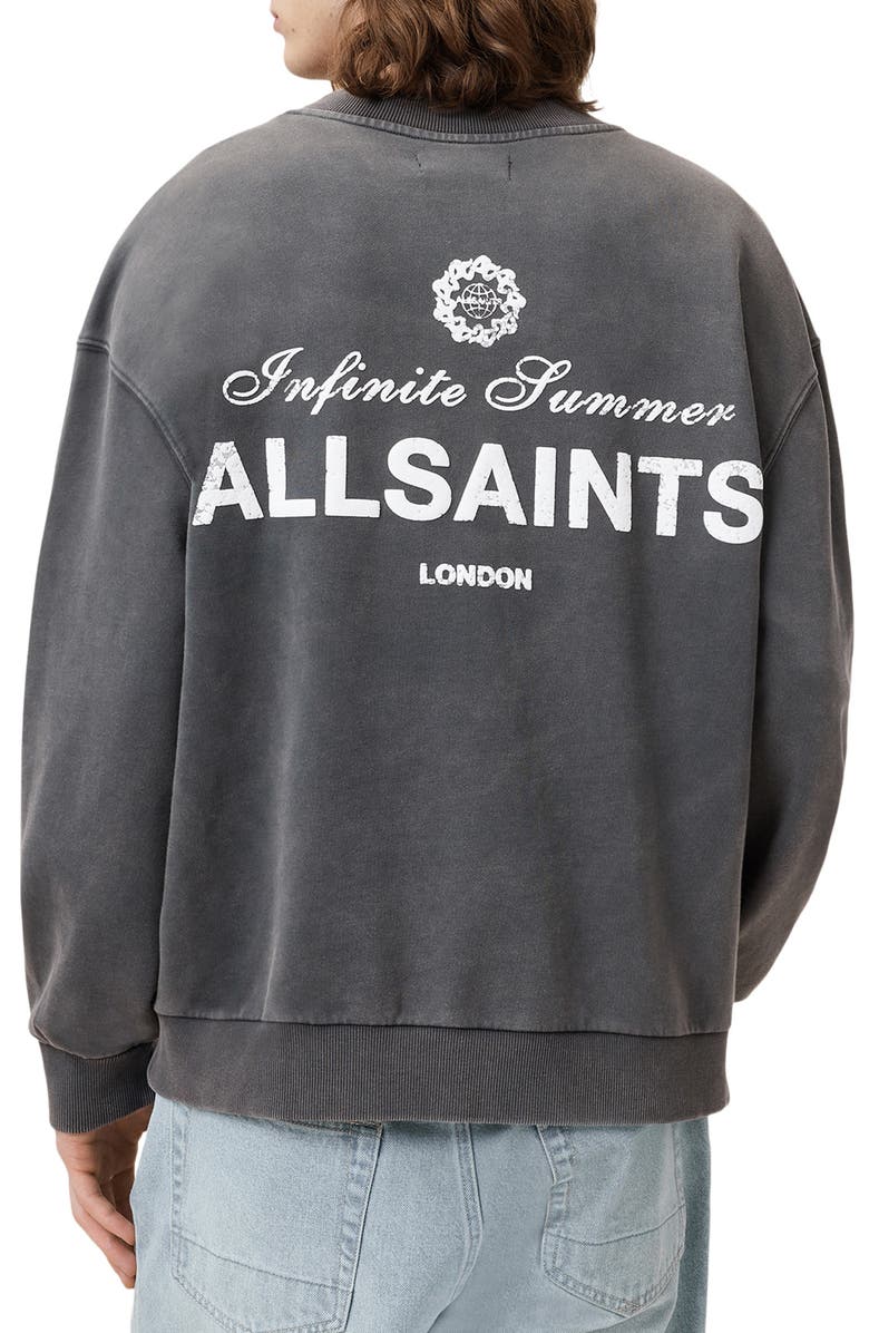 AllSaints Soleil Cotton Graphic Sweatshirt, Alternate, color,