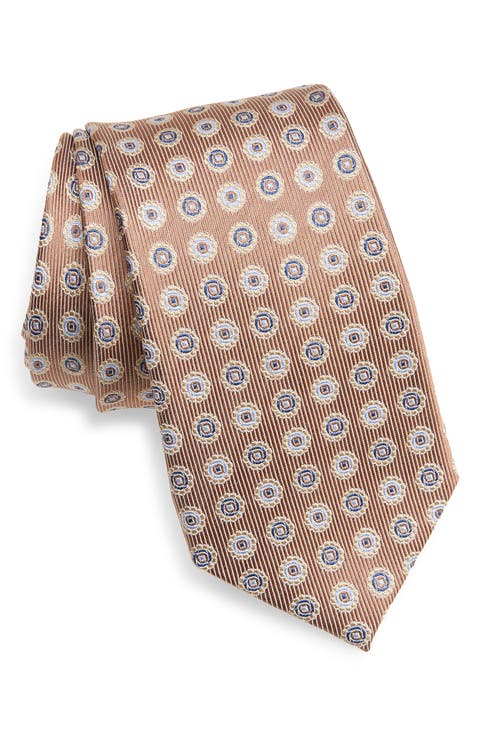 Medallion Jacquard Silk Tie
