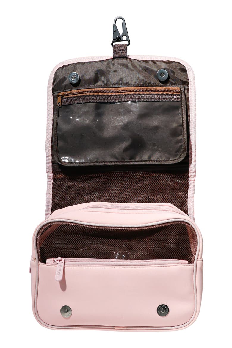 Neoprene Water Resistant Hanging Toiletry Case, Alternate, color, LIGHT PINK